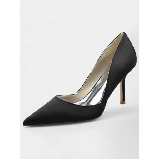 Women's Satin Pointed-Toe Stiletto Heels - Elegant High Heels for Evening Events, Parties, and Weddings 2025 - Image 5
