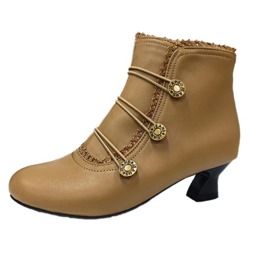 Women's Victorian Black Lace-Trimmed Button Ankle Boots - Perfect for Vintage Themed Events and Casual Elegance 2025 - Image 5