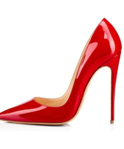 Women's Red Patent Leather High Heel Shoes - Pointed-Toe Stiletto Pumps for Prom, Parties, Weddings, and Formal Events 2025