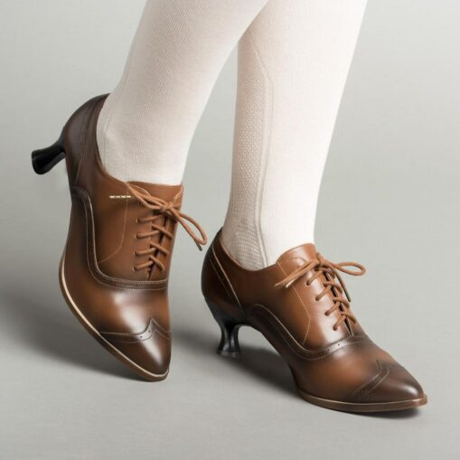 Women's Pumps Sandals Oxfords Brogue Plus Size Vintage Shoes Party Daily Cut-out Kitten Heel Elegant Vintage Fashion Faux Leather Dark Red Black White - Image 3
