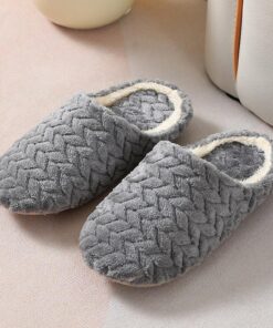 Women's Slippers Fuzzy Slippers Fluffy Slippers House Slippers Warm Slippers Home Daily Solid Color Winter Flat Heel Round Toe Casual Comfort Minimali