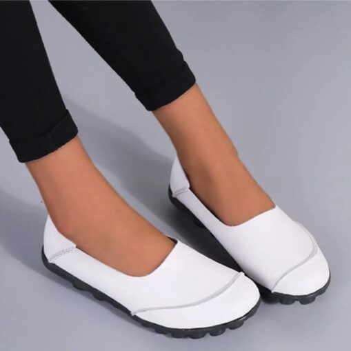 Women's Flats Slip-Ons Loafers Plus Size Barefoot shoes Comfort Shoes Outdoor Daily Solid Color Summer Flat Heel Round Toe Casual Comfort Minimalism F