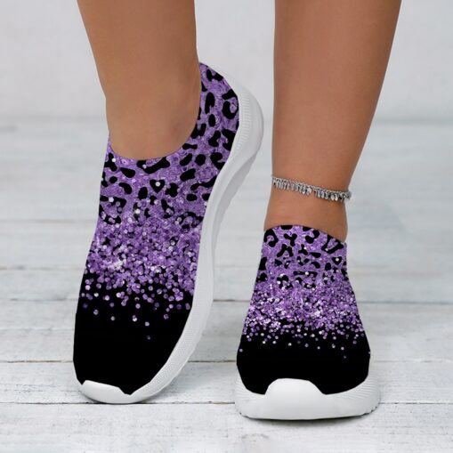 Women's Leopard Print Slip-On Sneakers - Casual Chunky Platform Shoes with Lightweight Sole for Daily Wear and Walking 2025 - Image 2