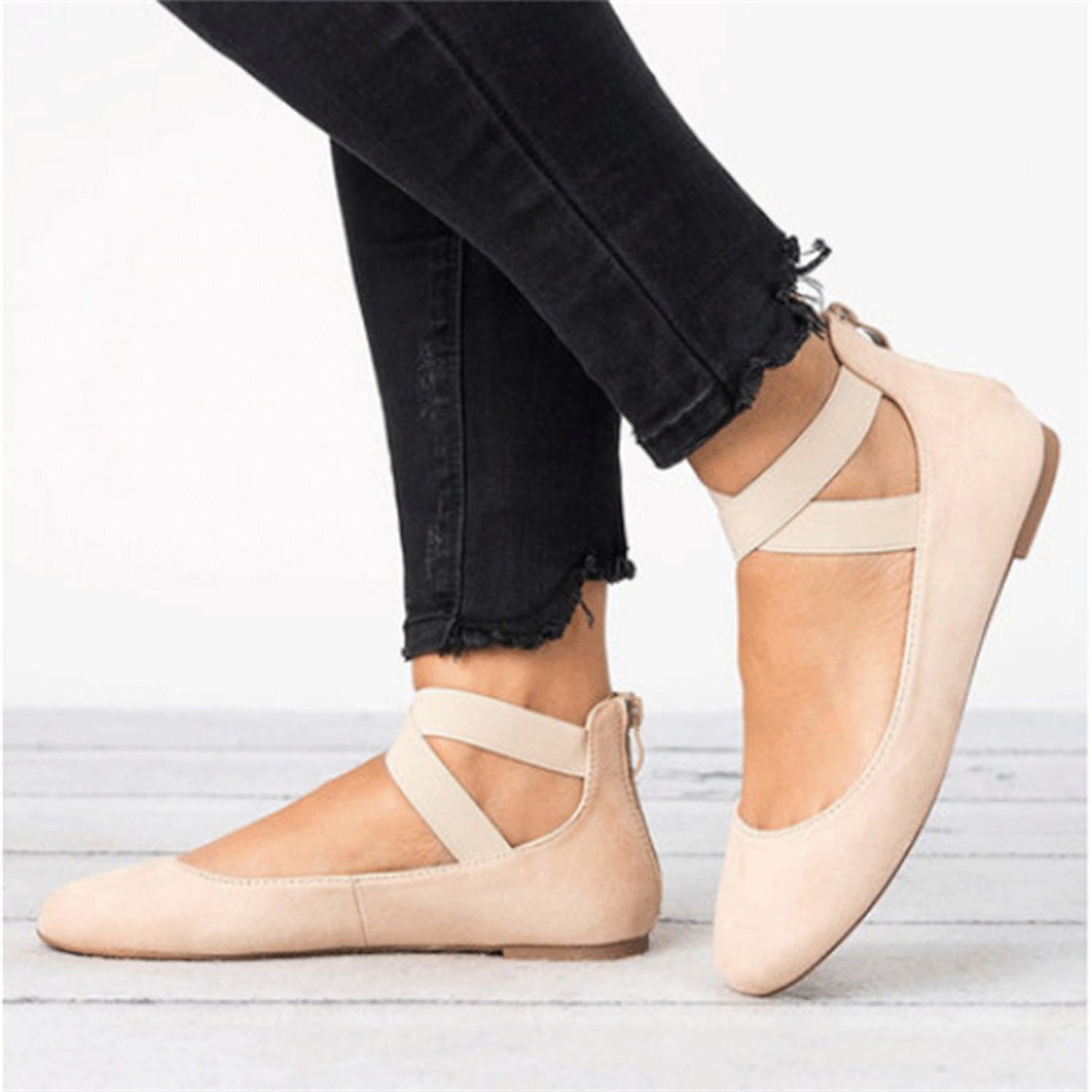 Women's Flats Plus Size Comfort Shoes Daily Solid Colored Summer Flat Heel Round Toe Elegant Casual Walking Faux Leather Elastic Band Black Yellow Bro