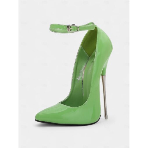 Women's Red Patent Leather Stiletto Heels with Ankle Strap - Sexy and Elegant Perfect for Night Out or Formal Events 2025 - Image 9