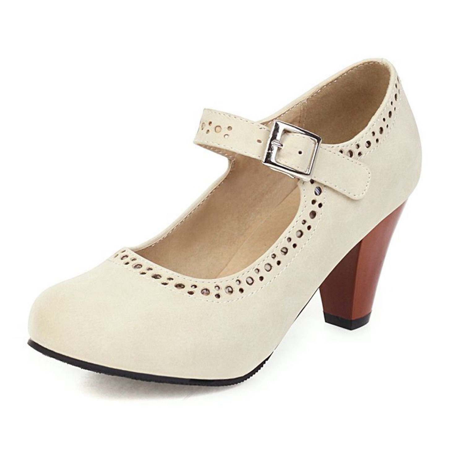 Women's Vintage Brown Mary Jane Pumps with Buckle Strap and Block Heel - Perfect for Office and Casual Wear 2025 - Image 5