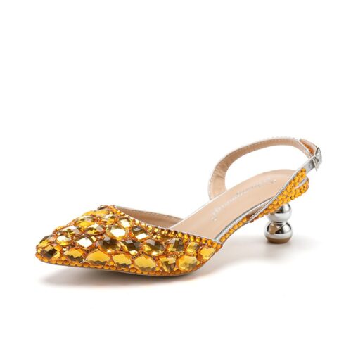 Women's Blue Rhinestone Slingback Heels - Perfect for Weddings and Evening Parties 2025 - Image 17