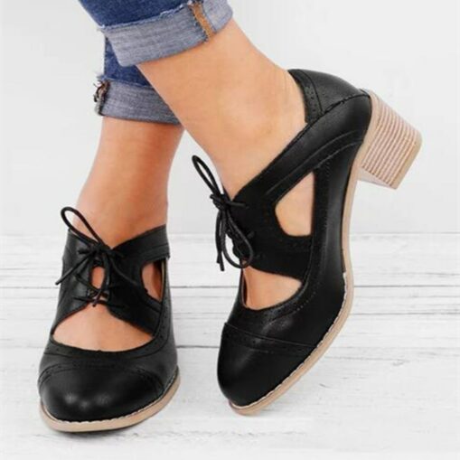 Women's Heels Sandals Oxfords Plus Size Sandals Boots Summer Boots Office Work Daily Solid Color Booties Ankle Boots Summer Chunky Heel Pointed Toe El - Image 2