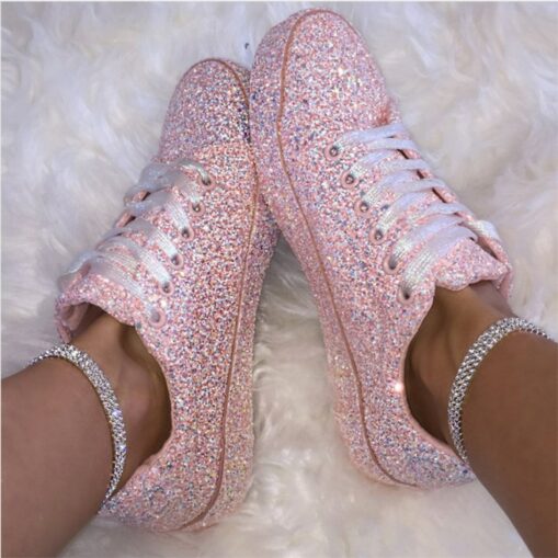 Women's Sparkly Glitter Sneakers – Comfortable Fashion Trainers for Party and Casual Wear 2025 - Image 3