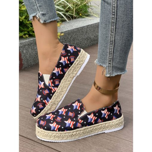 Women's Boho Slip-On Espadrille Shoes with Butterfly Embroidery - Casual Summer Flats for Daily and Travel Wear 2025 - Image 7