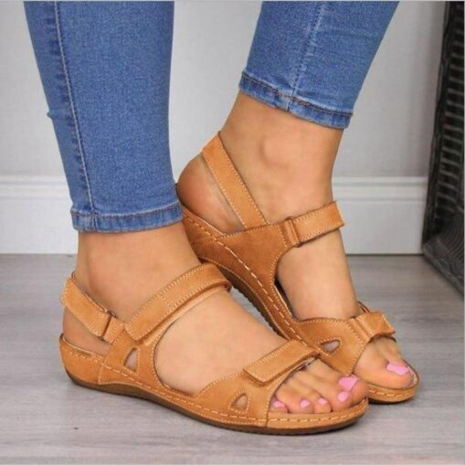 Women's Wedge Sandals Platform Sandals Beach Shoes Mules Retro Espadrilles Yellow Red Blue 2025 - Image 3