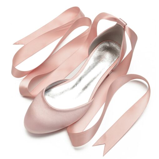 Women's Green Satin Ballet Flats with Long Ribbon Ties, Elegant and Comfortable Shoes for Weddings and Special Occasions 2025 - Image 12