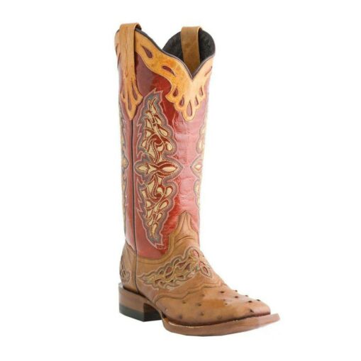 Women's Pink and Black Faux Leather Western Cowboy Boots with Intricate Embroidery - Knee-High Rodeo Boots for Country and Festival Wear 2025 - Image 2
