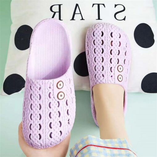 Comfortable Slip-On Shoes with Adjustable Button Design - Lightweight, Breathable, and Stylish, Ideal for Home, Indoor, and Casual Wear 2025 - Image 4