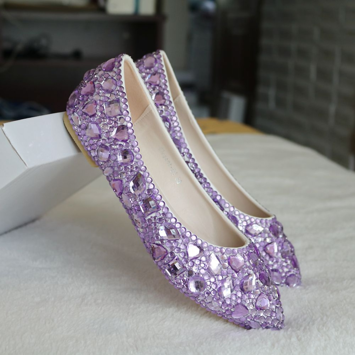 Women's Multi-Color Rhinestone Flat Shoes – Sparkling Pointed-Toe Flats for Weddings, Parties, or Evening Events 2025 - Image 8