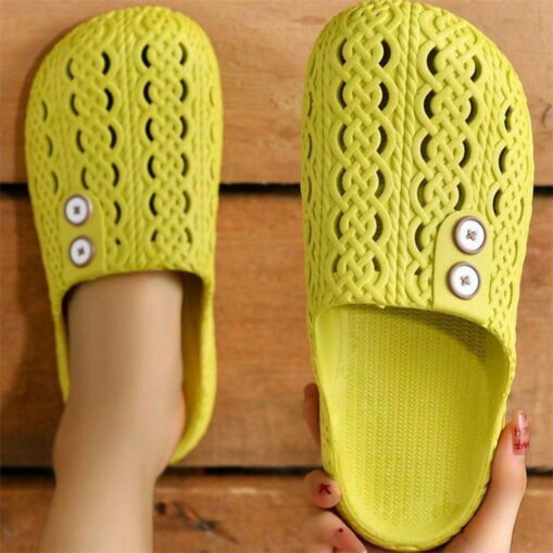Comfortable Slip-On Shoes with Adjustable Button Design - Lightweight, Breathable, and Stylish, Ideal for Home, Indoor, and Casual Wear 2025 - Image 5
