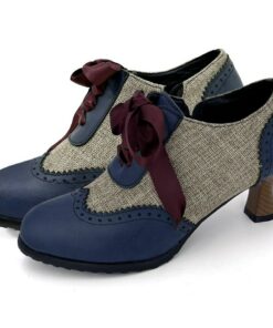 Women's Heels Pumps Oxfords Brogue Plus Size Vintage Shoes Party Daily Solid Color Color Block Winter Kitten Heel Round Toe Elegant Casual Minimalism 2025