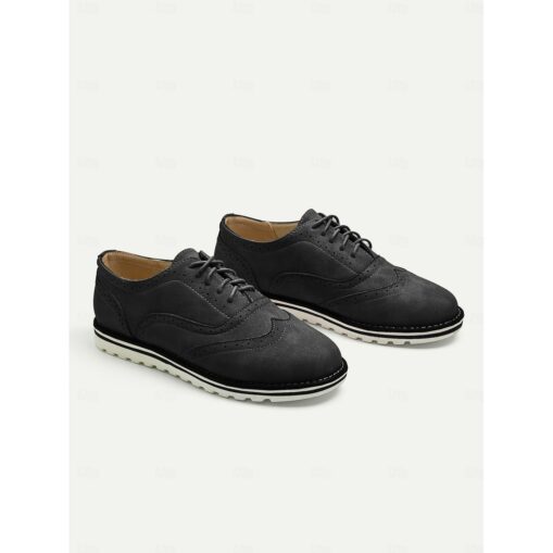 Women's Pink Suede Oxford Shoes with Brogue Detailing and Comfortable Sole - Perfect for Casual and Formal Wear 2025 - Image 2