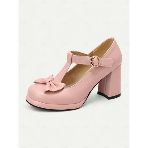 Women's Vintage Mary Jane High Heel Pumps with Bow Detail – Retro Block Heels for Party and Formal Occasions 2025 - Image 5