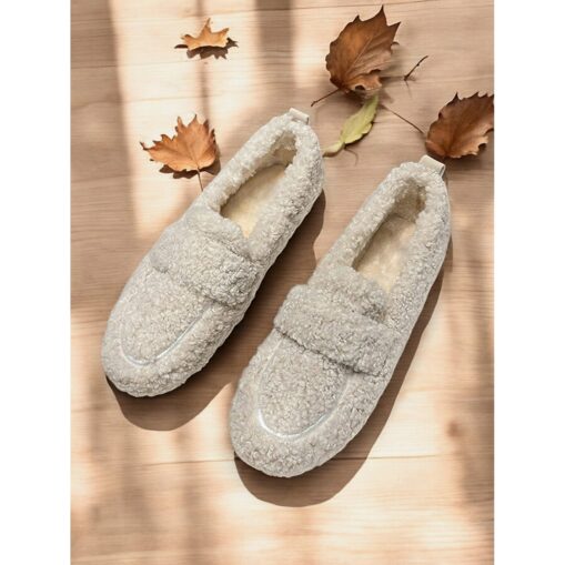 Women's Cozy Fleece-Lined Loafers – Plush Sherpa Indoor Slippers with Warm and Comfortable Fit 2025 - Image 2