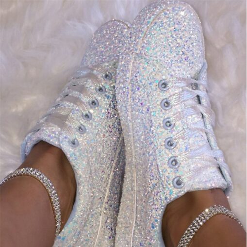Women's Sparkly Glitter Sneakers – Comfortable Fashion Trainers for Party and Casual Wear 2025