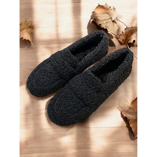 Women's Cozy Fleece-Lined Loafers – Plush Sherpa Indoor Slippers with Warm and Comfortable Fit 2025 - Image 3