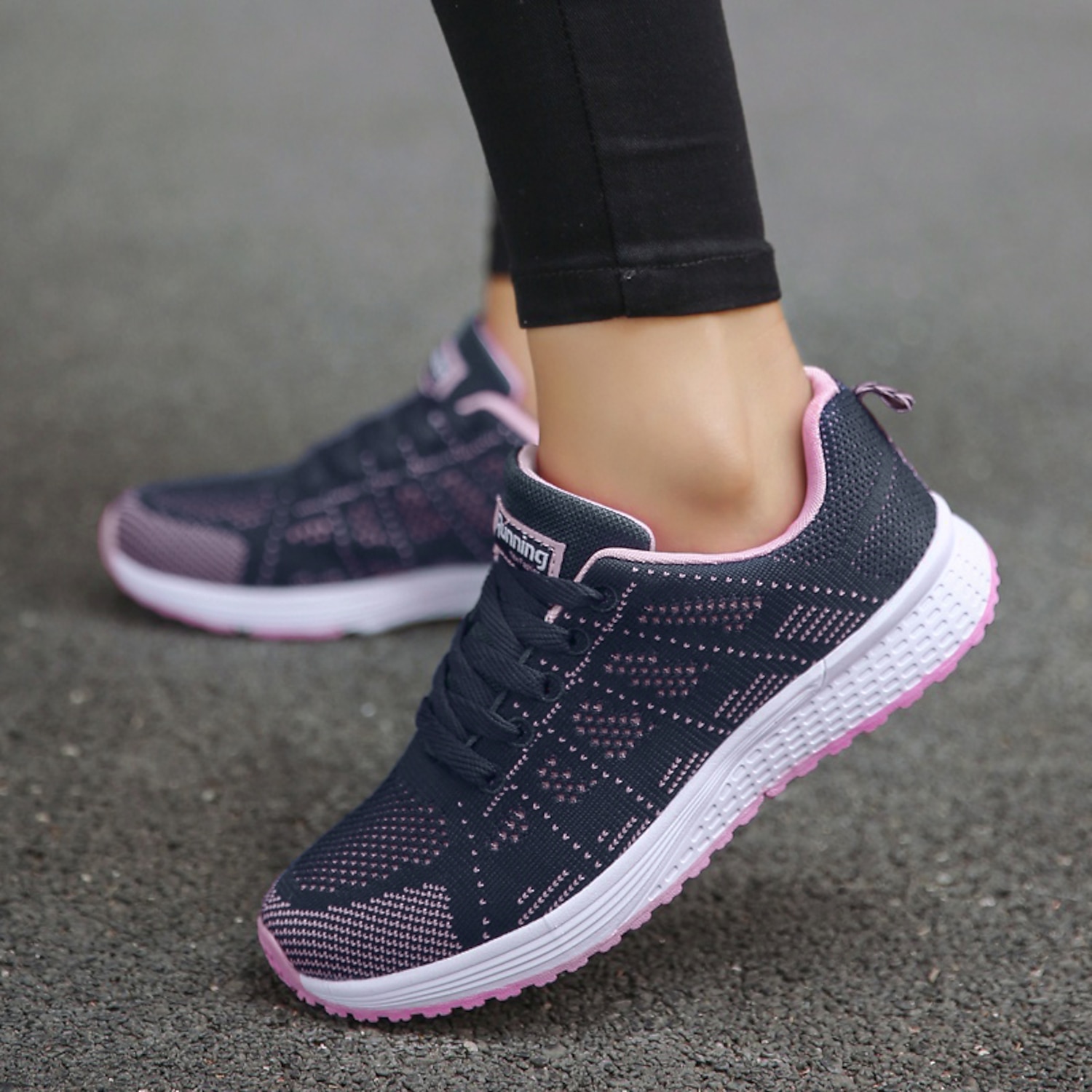 Women's Lightweight Breathable Running Shoes – All-White Athletic Sneakers for Gym, Walking, and Daily Use 2025 - Image 5