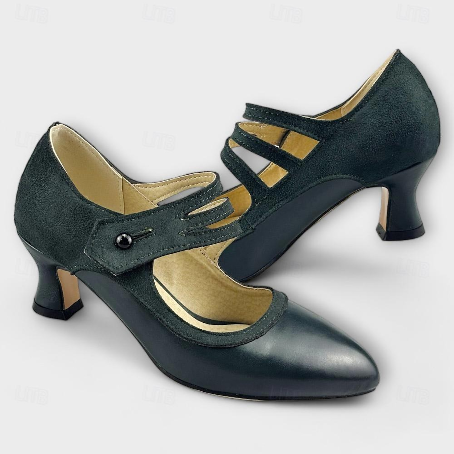Elegant Black Leather Mary Jane Heels for Oktoberfest and Vintage Parties - Women's Premium Cowhide Dress Shoes 2025
