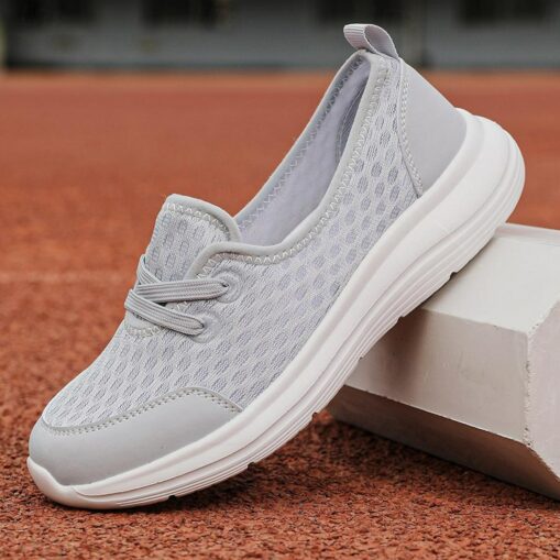 Women's Sneakers Mesh Sneakers Breathable Mesh Lace Flat Spoty Loafer Shoes White Pink Purple 2025 - Image 6