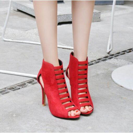 Women's Blue Strappy High Heel Sandals - Open-Toe Stiletto Heels for Parties and Special Occasions 2025 - Image 3