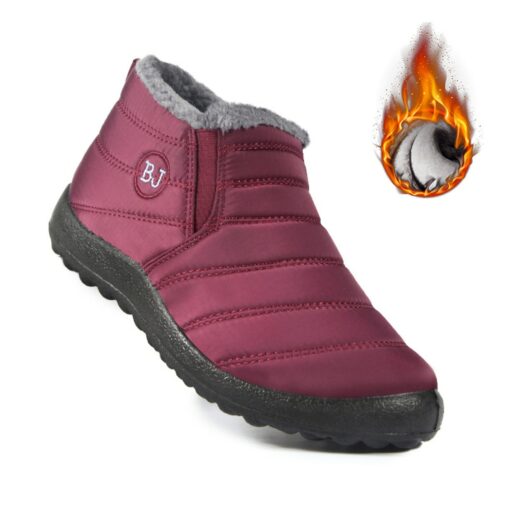 Women's Winter Warm Waterproof Ankle Boots, Insulated Fleece-Lined Non-Slip Snow Boots - Ideal for Outdoor Activities, Cold Weather, and Snowy Conditi - Image 4