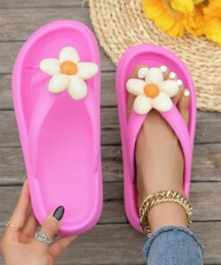 Women's Colorful Flower Flip Flop Sandals – Cute Summer Beach Slippers with Soft Cushioned Sole for Casual Wear, Pool, and Vacation 2025