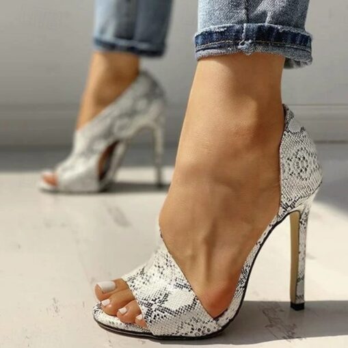 Black Women's High Heel Sandals with Cut-Out Design and Stiletto Heels for Elegant Evening Wear 2025 - Image 3