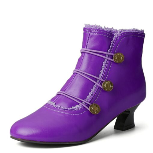 Women's Victorian Black Lace-Trimmed Button Ankle Boots - Perfect for Vintage Themed Events and Casual Elegance 2025 - Image 6