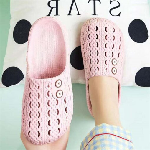 Comfortable Slip-On Shoes with Adjustable Button Design - Lightweight, Breathable, and Stylish, Ideal for Home, Indoor, and Casual Wear 2025 - Image 3