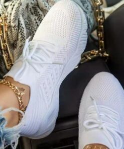 Women's Breathable Lightweight Knit Sneakers - Casual Walking Shoes for Everyday Comfort 2025