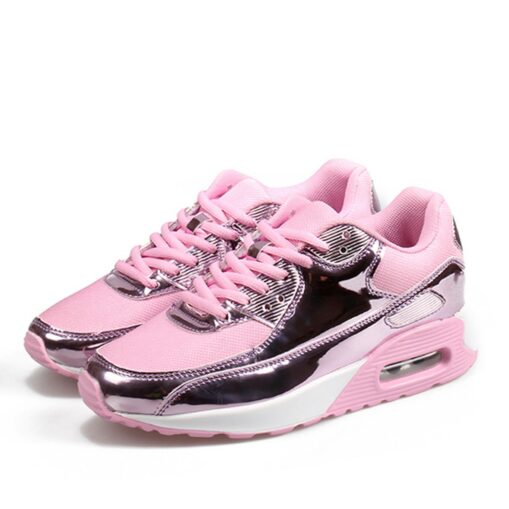 Women's Gold Metallic Running Shoes with Air Cushion Sole for Sports and Fashion 2025 - Image 4
