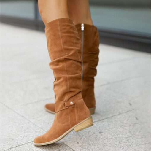 Women's Suede Over-the-Knee Boots with Slouchy Design - Perfect for Fall Fashion, Casual Outings, and Outdoor Adventures 2025 - Image 4