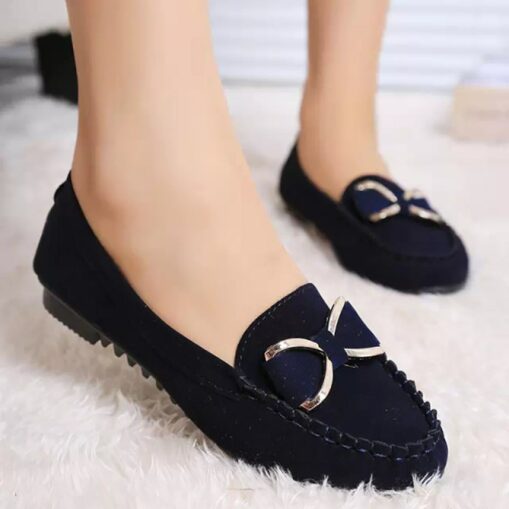 Women's Flats Slip-Ons Plus Size Comfort Shoes Work Daily Solid Color Bowknot Flat Heel Round Toe Elegant Business Casual Satin Loafer Black Yellow Re - Image 4