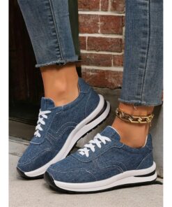 Women's Stylish Denim Sneakers with White Sole | Perfect for Casual and Everyday Wear 2025