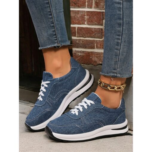 Women's Stylish Denim Sneakers with White Sole | Perfect for Casual and Everyday Wear 2025