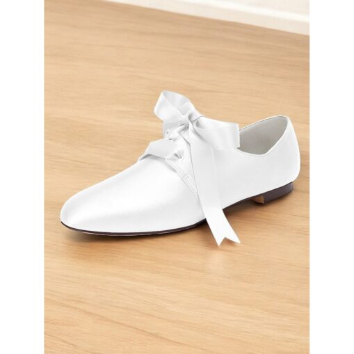 Women's Satin Lace-Up Oxford Shoes with Ribbon Bow, Vintage Victorian Style Flat Shoes for Weddings and Formal Events 2025 - Image 8