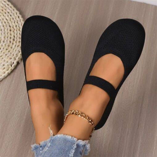 Women's Flats Comfort Shoes Daily Walking Solid Color Summer Flat Heel Round Toe Casual Comfort Minimalism Tissage Volant Loafer Black Pink Beige 2025 - Image 2