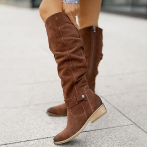 Women's Suede Over-the-Knee Boots with Slouchy Design - Perfect for Fall Fashion, Casual Outings, and Outdoor Adventures 2025 - Image 6