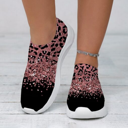 Women's Leopard Print Slip-On Sneakers - Casual Chunky Platform Shoes with Lightweight Sole for Daily Wear and Walking 2025 - Image 3