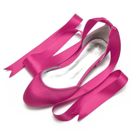 Women's Green Satin Ballet Flats with Long Ribbon Ties, Elegant and Comfortable Shoes for Weddings and Special Occasions 2025 - Image 14