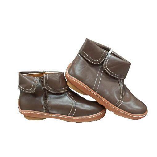 Women's Boots Plus Size Solid Colored Booties Ankle Boots Flat Heel Round Toe PU Wine Black Brown 2025 - Image 4