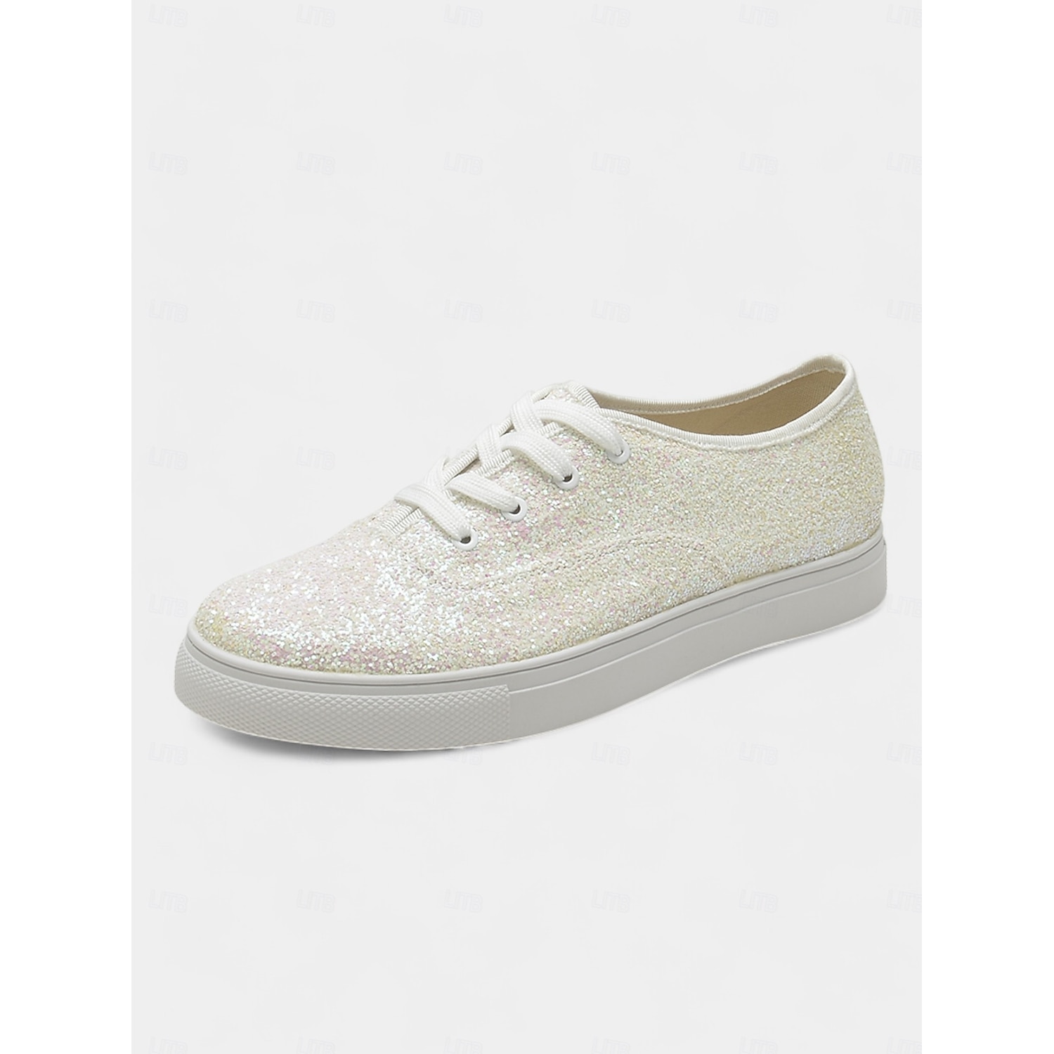 Gold Glitter Lace-Up Sneakers – Stylish and Comfortable Shoes for Casual Outings or Wedding After-Parties 2025 - Image 5