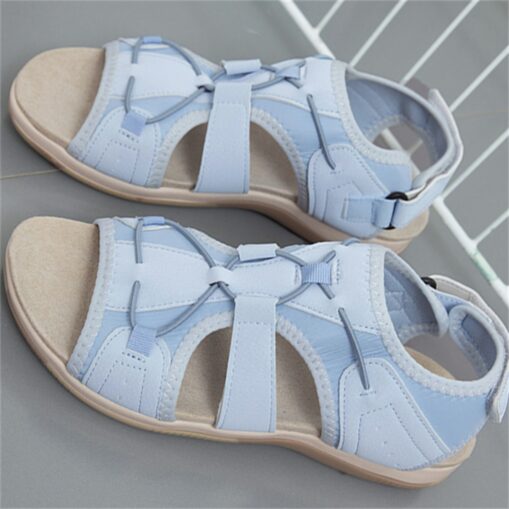 Women's Sandals Flat Sandals Plus Size Outdoor Beach Solid Color Summer Flat Heel Open Toe Casual Minimalism Satin Magic Tape Black White Pink 2025