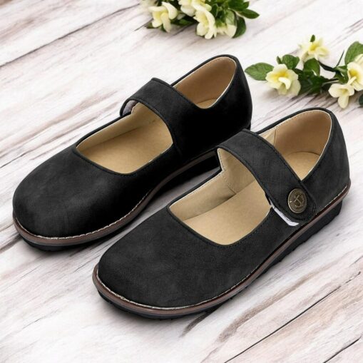 Green Women's Vintage Mary Jane Flats - Comfortable and Versatile Casual Shoes for Everyday Wear and Walking 2025 - Image 2